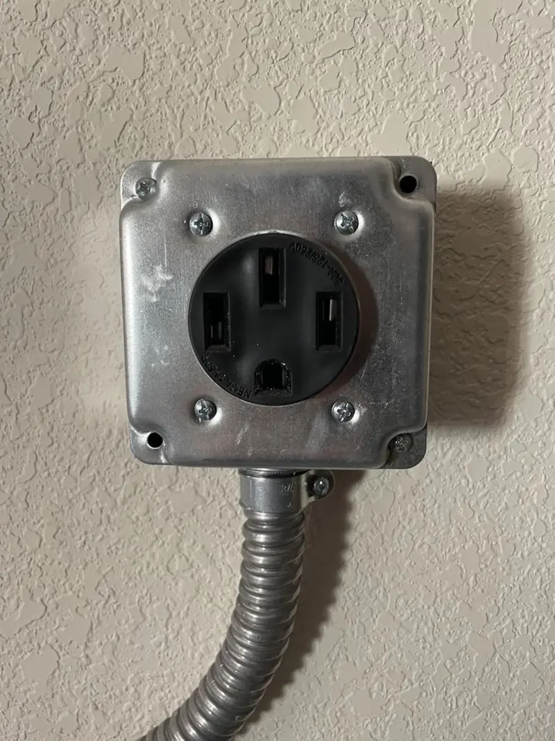 NEMA 14-50 outlet installed for Electrical Panel Upgrade in Myrtle Grove