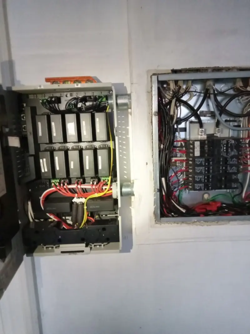 Electrical panel upgrade completed for Security Camera Wiring in Myrtle Grove
